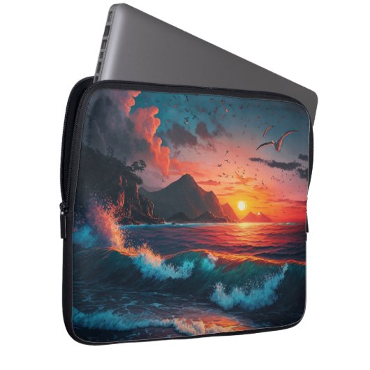 ISLAND SUNSET #1 LAPTOPSCHUTZHÜLLE (Vorne Rechts)