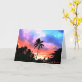 Island Sunset Card Karte (Gelbe Blume)