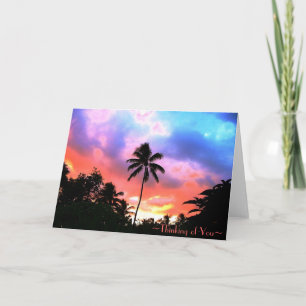 Island Sunset Card Karte