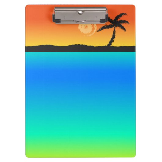 Island Sunset Clipboard Klemmbrett (Vorderseite)