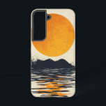 Island Sunset Dream Phone Case Samsung Galaxy Hülle<br><div class="desc">Ein strahlend orangefarbenes Set über einer ruhigen Insel,  das tropische Ruhe und ein traumhaftes Abenteuer in minimalem Stil bietet.</div>