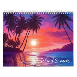 Island Sunsets 2026 Tropical Paradise Art Kalender