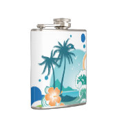 Island Surf Vinyl Wrapped Flask Flachmann (Rechts)