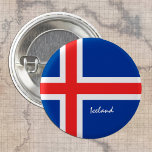 Island-Taste, patriotische isländische Flagge Button<br><div class="desc">Buttons: Patriotisches Island & Isländische Flagge - Liebe meines Landes,  Reise,  Urlaub,  Nationalpatrioten / Sportfans</div>