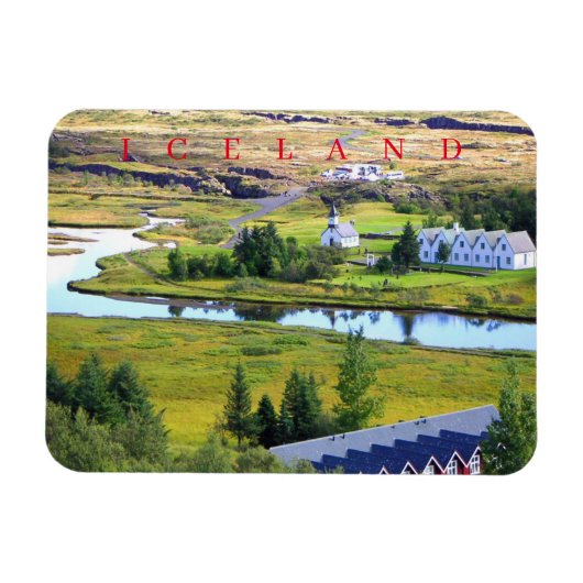 Island Thingvellir National Park View Magnet (Horizontal)