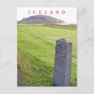 Island Thingvellir Straßenschilder-Ansicht Postkar Postkarte