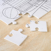 Island Tiki Hut Adult Coloring Puzzle (Seite)