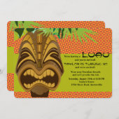 Island Tiki Luau Party Einladung #2 (Vorne/Hinten)