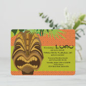 Island Tiki Luau Party Einladung #2 (Stehend Vorderseite)