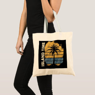 Island Time Palm Tree Budget Tote Bag Tragetasche