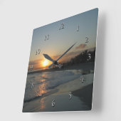 Island Time! Quadratische Wanduhr (Winkel)