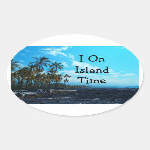 Island Time Spaß Hawaii Aufkleber