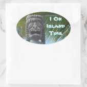Island Time Spaß Hawaii tiki Aufkleber (Tasche)
