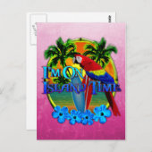 Island Time Sunset Postkarte (Vorne/Hinten)