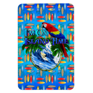 Island Time Surfing Magnet