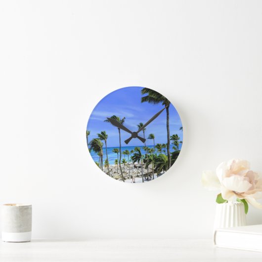 Island Time Wall Clock Runde Wanduhr (Zuhause)