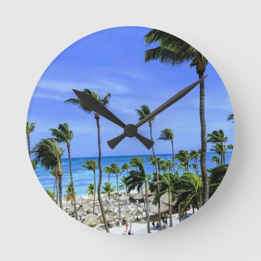 Island Time Wall Clock Runde Wanduhr (Vorderseite)