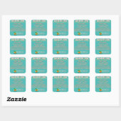 Island Tipp Nr. 246 Stickers (Aqua, Quadrat) (Blatt)