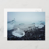 Island Tourismus Eismeer Strand Schöne Natur Postkarte (Vorne/Hinten)