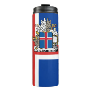 Island Travel Mug, patriotische isländische Flagge Thermosbecher