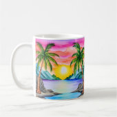 Island Tropical Beach Sunset Kaffeetasse (Links)