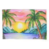 Island Tropical Beach Sunset Kissenbezug (Vorderseite)