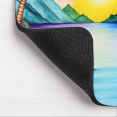 Island Tropical Beach Sunset Mousepad (Ecke)