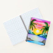 Island Tropical Beach Sunset Notizblock (Innenseite)
