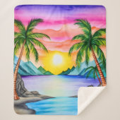 Island Tropical Beach Sunset Sherpadecke (Vorderseite)