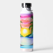 Island Tropical Beach Sunset Trinkflasche (Links)