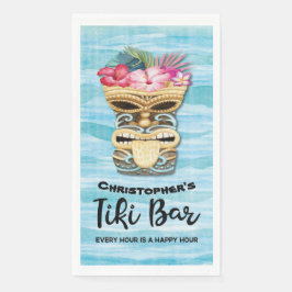 Island Tropical Tiki Bar Mit Monogramm Serviette