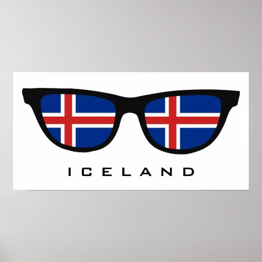 Island überträgt Sondertext und Farbposter Poster (Vorne)