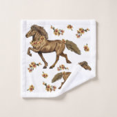 Island und Blume der 1930er Jahre Badhandtuch Set (Waschlappen)