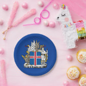 Island und Island, Emblem, Party/Sport  Pappteller (Party)