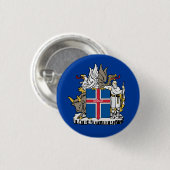 Island und Island, Emblem, Urlaub/Sport Button (Vorne & Hinten)