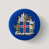 Island und Island, Emblem, Urlaub/Sport Button (Vorderseite)