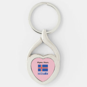 Island und Island mit Ihrem Namen Schlüsselanhänger