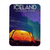 Island "unter den Sternen" Reiseplakat Magnet (Vertikal)
