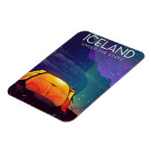 Island "unter den Sternen" Reiseplakat Magnet (Linke Seite)