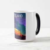 Island "unter den Sternen" Reiseplakat Verwandlungstasse (VorderseiteRechts)