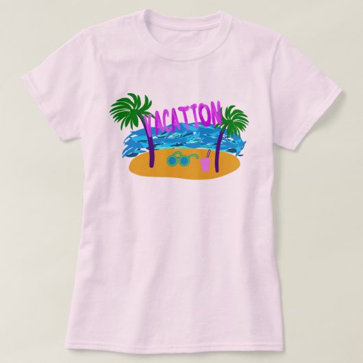 Island Vacation T - Shirt (Design vorne)