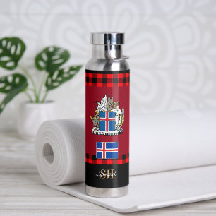 Island-Vakuum-Isolierglas, isländische Flagge Trinkflasche