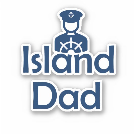 Island Vater Car Sticker (Vorderseite)