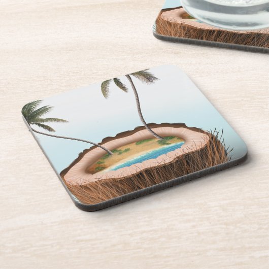 Island Vibes Coconut Untersetzer (Linke Seite)