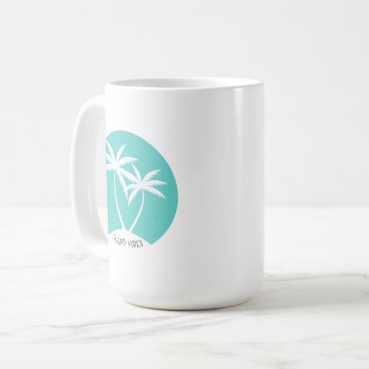 Island Vibes Cool tropische Palmen Kaffeetasse (Vorderseite Links)