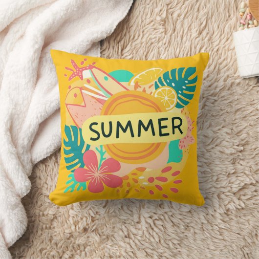 "Island Vibes: Design des Summer T - Shirt Kissen (Decke)