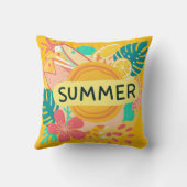 "Island Vibes: Design des Summer T - Shirt Kissen (Rückseite)