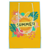 "Island Vibes: Design des Summer T - Shirt Mittlere Geschenktüte (Rückseite)