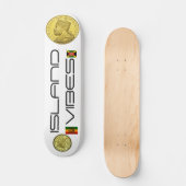 ISLAND VIBES Skateboard, 7¾ Zoll Deck Skateboard (Vorderseite)