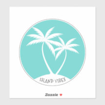 Island Vibes Swating Palms Aqua Logo